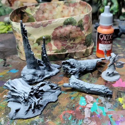 Gốc cây và khúc gỗ chân thực: mô hình địa hình quét từ vật thể thật