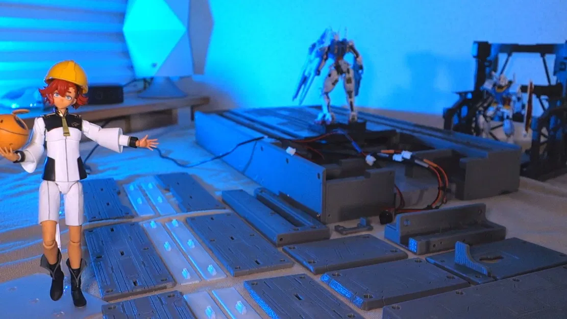 Bộ phận mô hình hóa bệ phóng Gunpla tích hợp động cơ và đèn LED - Image 5