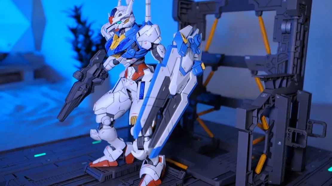 Bộ phận mô hình hóa bệ phóng Gunpla tích hợp động cơ và đèn LED - Image 9