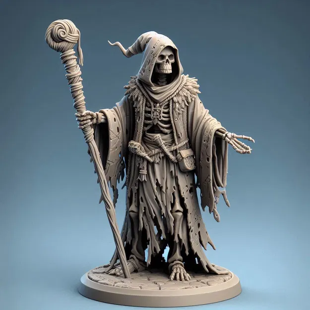 Mô hình 3D Lich xương (Skeletal Lich) đầy ma mị cho board game - Image 1
