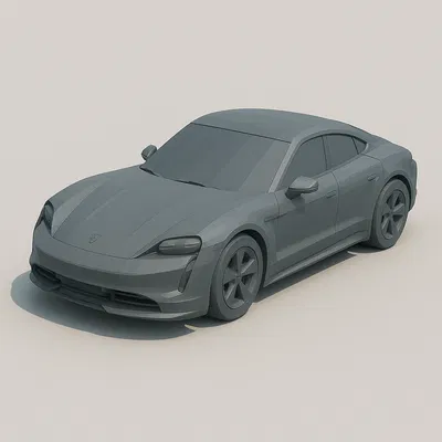 Mô hình 3D xe Porsche Taycan - Thiết kế chi tiết cho người đam mê xe
