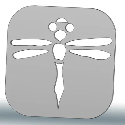 Bộ khuôn vẽ (stencil) 3D chủ đề thiên nhiên