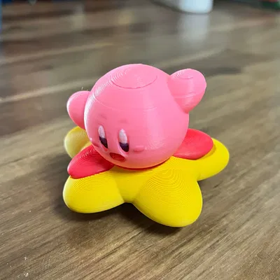Mô hình Kirby cùng đế Warp Star