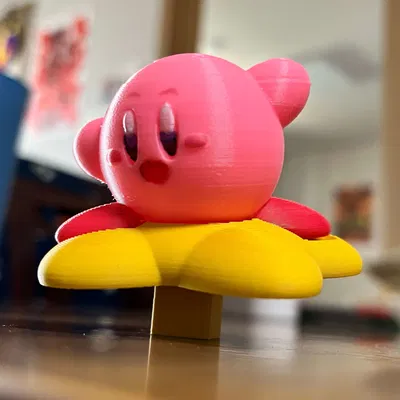 Mô hình Kirby cùng đế Warp Star