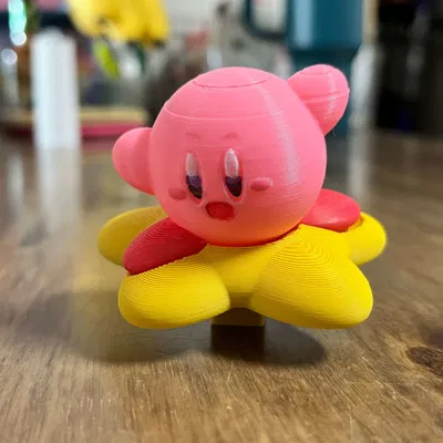Mô hình Kirby cùng đế Warp Star