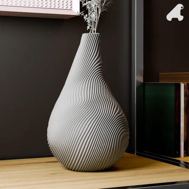 Bình hoa « Quả lê rãnh xoắn » (Grooved Pear) - Image 2