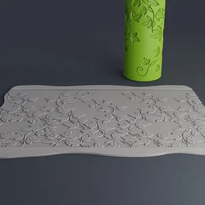 Con lăn tạo vân - Họa tiết lá thường xuân (Nature Ivy Leaves)