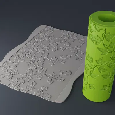 Con lăn tạo vân - Họa tiết lá thường xuân (Nature Ivy Leaves)