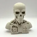 Tượng Bán Thân Đầu Lâu Cơ Khí (Cybernetic Skull Bust) - Thumbnail 1