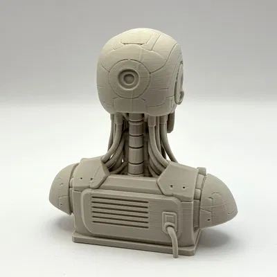 Tượng Bán Thân Đầu Lâu Cơ Khí (Cybernetic Skull Bust)