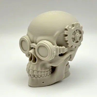 Tượng đầu lâu Steampunk Bonehead nghệ thuật in 3D đẹp mắt