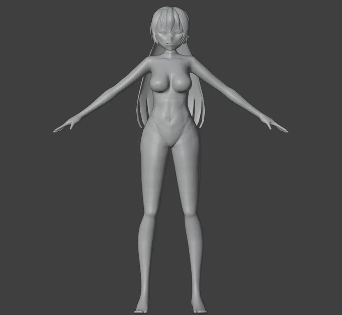 Mô hình 3D Yuki Suou từ Anime Roshidere - File STL và Blender - Image 1