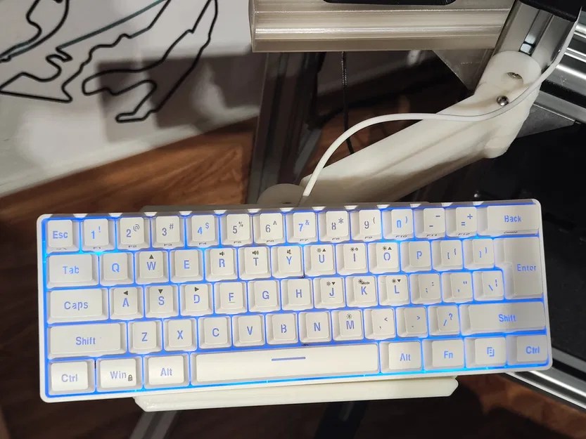 Khay bàn phím xoay cho khung nhôm định hình Simrig - Image 1