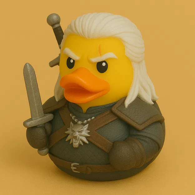 Mô hình 3D Witcher Duck - Chú vịt thợ săn quái vật cực chất - Image 1
