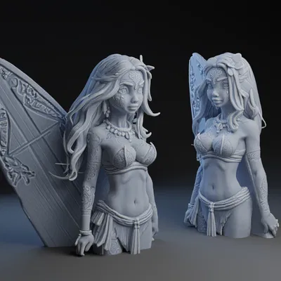 Mô hình 3D cô gái lướt sóng Island Surf Girl tinh xảo cho dân chơi