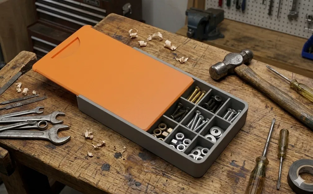 Hộp Đựng Linh Kiện Có Nắp Trượt - Giải Pháp Gọn Gàng Cho Bàn Làm Việc - Image 1