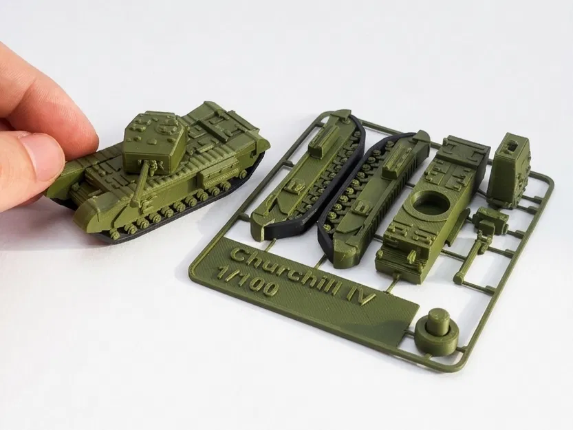 Mô hình Kit Card xe tăng Churchill IV - Image 1