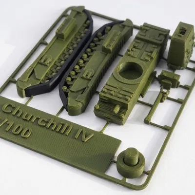 Mô hình Kit Card xe tăng Churchill IV