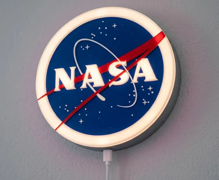 NASA Lightbox - Đèn LED trang trí tường in 3D // Bảng hiệu LED NASA - Image 1