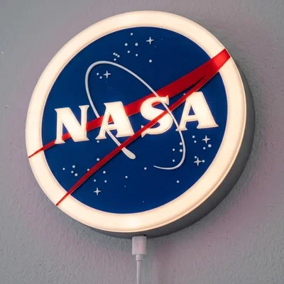 NASA Lightbox - Đèn LED trang trí tường in 3D // Bảng hiệu LED NASA