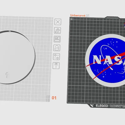 NASA Lightbox - Đèn LED trang trí tường in 3D // Bảng hiệu LED NASA