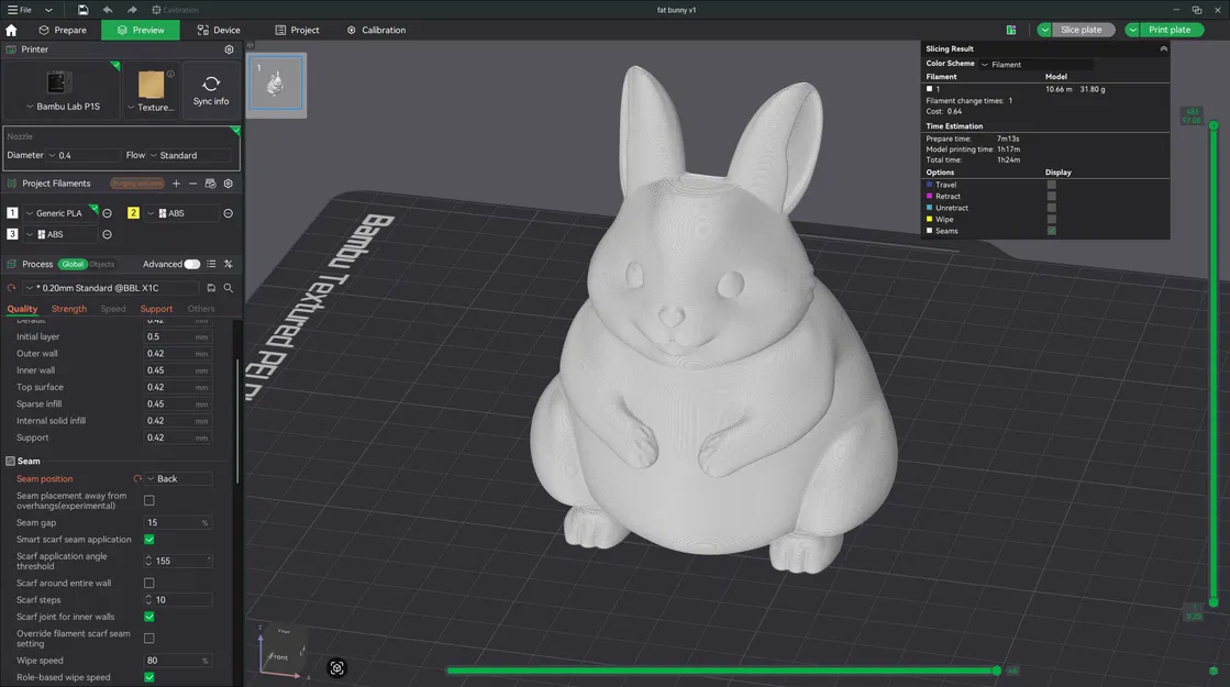 Mô hình chú thỏ mập đáng yêu (Little Fat Bunny) trang trí bàn làm việc - Image 4