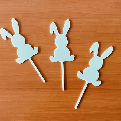 Mẫu trang trí chậu cây hình chú thỏ Phục Sinh in 3D xinh xắn