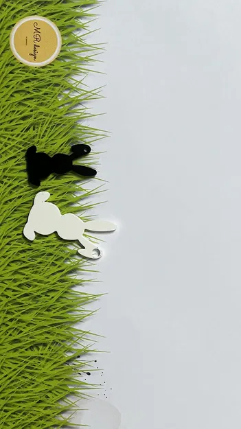 Móc khóa hình chú thỏ Phục Sinh (Easter bunny keychain) dễ thương - Image 2