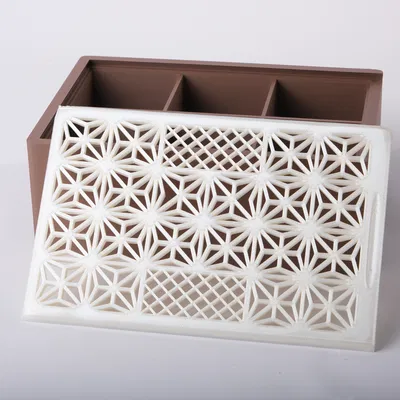 Hộp Đựng Trà Họa Tiết Lưới Trang Trí Bếp