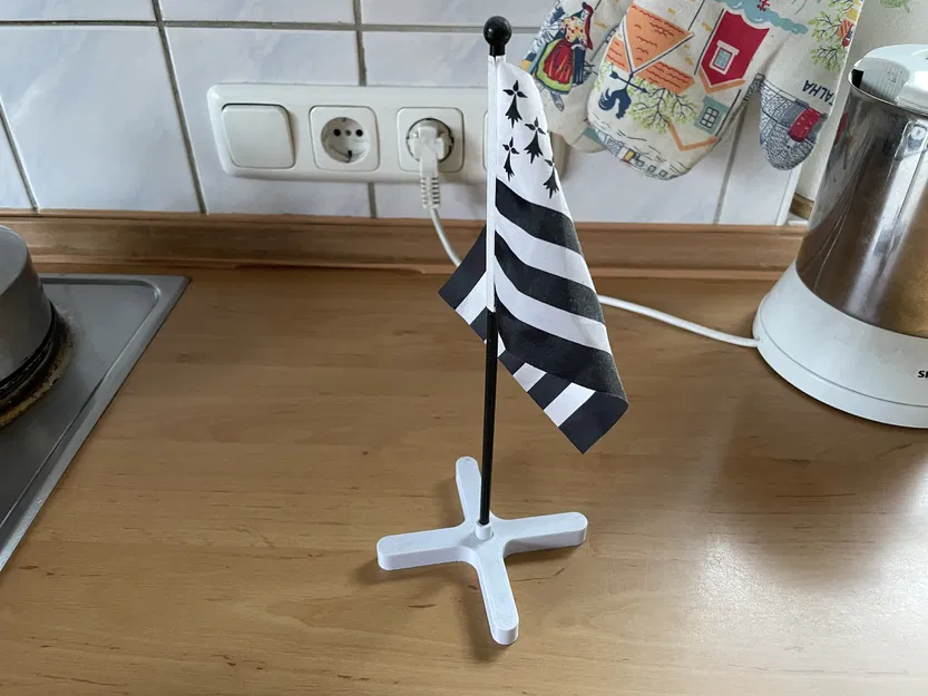 Chân đế cắm cờ để bàn (Flagpole) thiết kế nhỏ gọn in 3D - Image 1