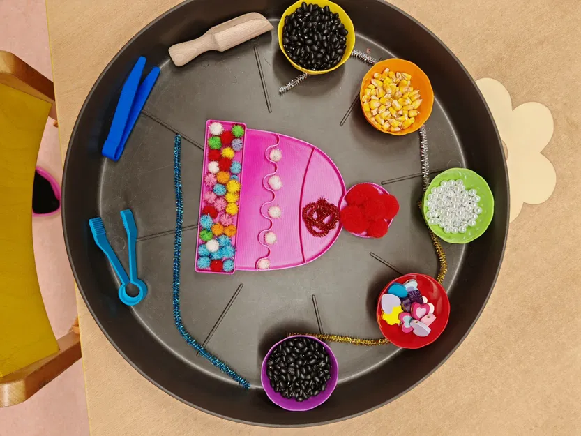 Khay chơi giác quan hình mũ len - Đồ chơi giáo dục Montessori cho bé - Image 1