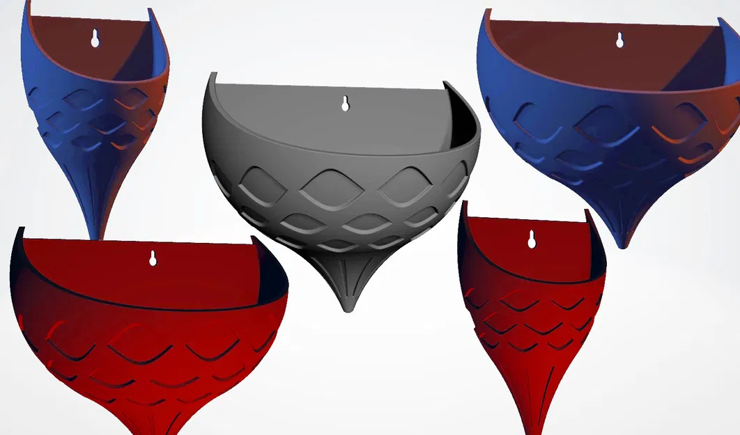 Chậu cây treo tường 3D trang trí (Wall flowerpot) độc đáo - Image 1