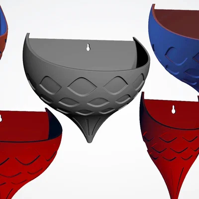 Chậu cây treo tường 3D trang trí (Wall flowerpot) độc đáo