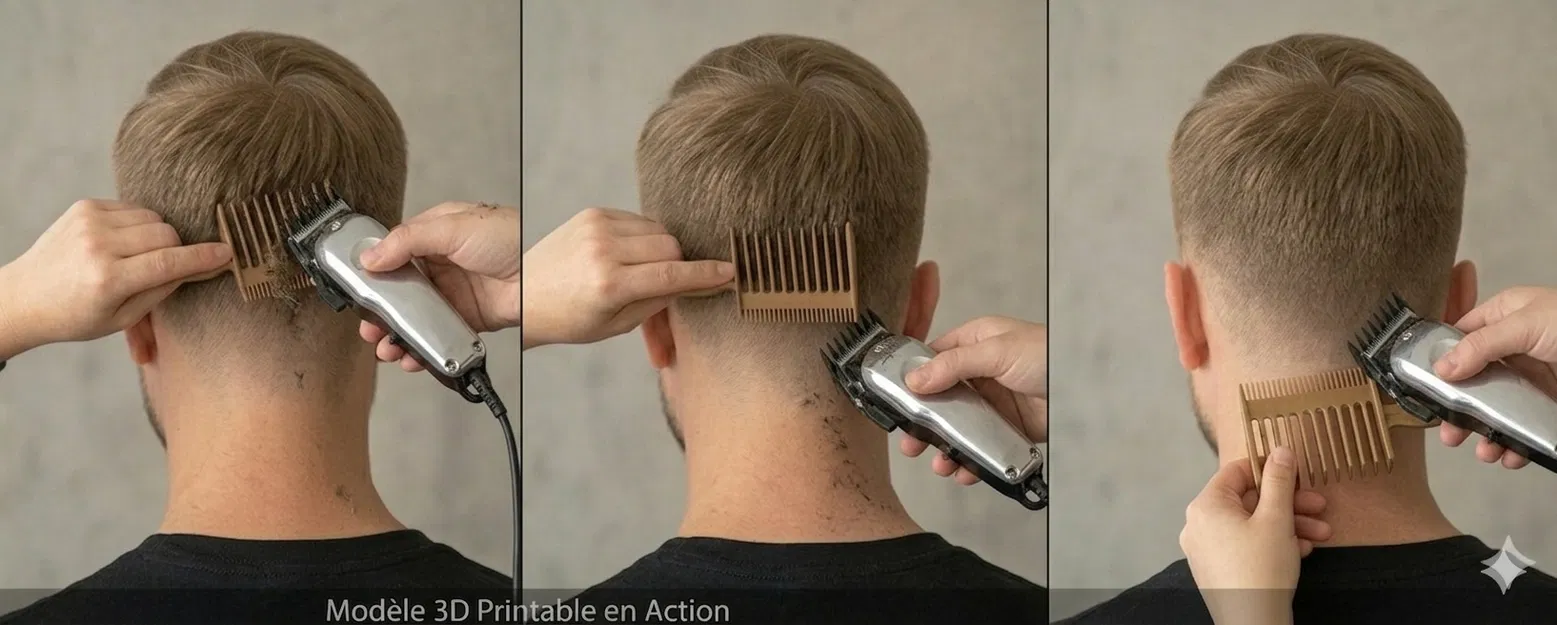 Lược Cắt Tóc Barber Chuyên Nghiệp - Hỗ Trợ Tạo Kiểu 3D Chuẩn Xác - Image 1