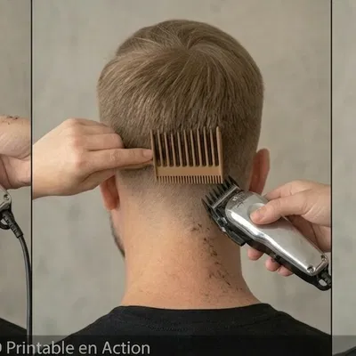 Lược Cắt Tóc Barber Chuyên Nghiệp - Hỗ Trợ Tạo Kiểu 3D Chuẩn Xác