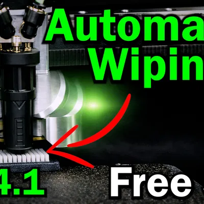 Ngàm gắn và macro lau đầu phun (bed wiper) cho Ratrig 4.X