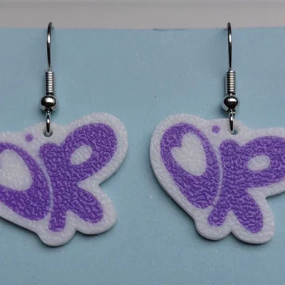 Bông tai hoặc móc khóa logo Olivia Rodrigo