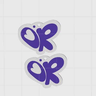 Bông tai hoặc móc khóa logo Olivia Rodrigo