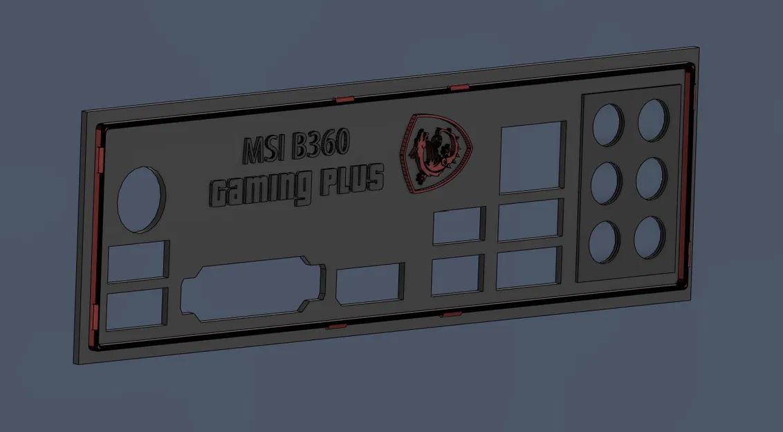 Tấm chắn cổng I/O cho MSI B360 Gaming Plus (Hỗ trợ đổi màu) - Image 2