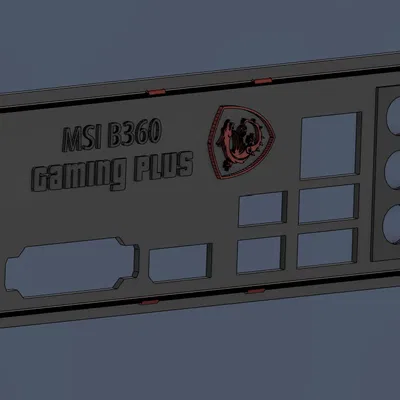 Tấm chắn cổng I/O cho MSI B360 Gaming Plus (Hỗ trợ đổi màu)