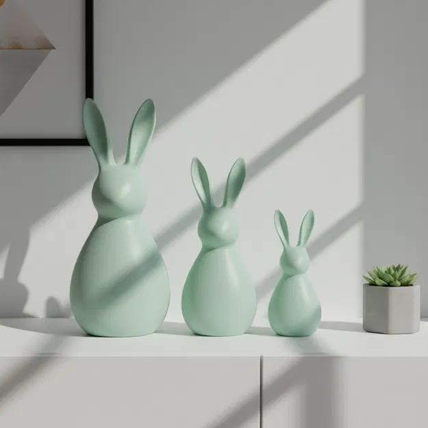 Mô hình Thỏ tối giản (Minimalist Bunny) - Image 1