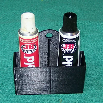 Giá đỡ hai tuýp keo Epoxy, để bàn hoặc treo Pegboard