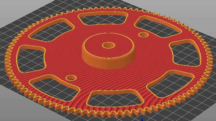 Bánh răng 3D cho cuộn nhựa in (Gear for plastic reel) - Image 4