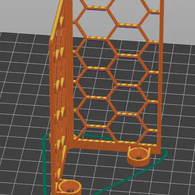 Chân bàn ghế họa tiết tổ ong (Honeycomb style leg)