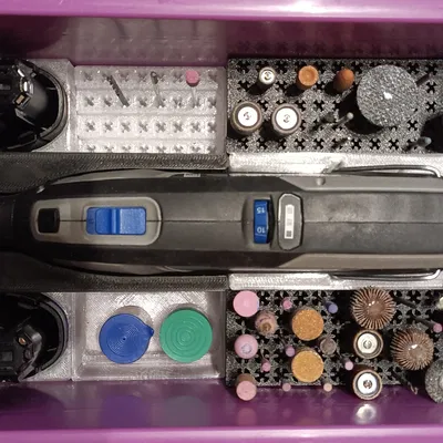 Khay in 3D đựng máy mài Dremel 8240 và phụ kiện cho Eurobox