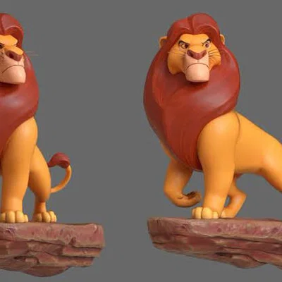 Mô hình 3D Vua Mufasa từ Lion King sắc nét, đầy uy quyền