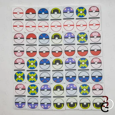 Bộ cờ Domino Pokeball "Double 6"