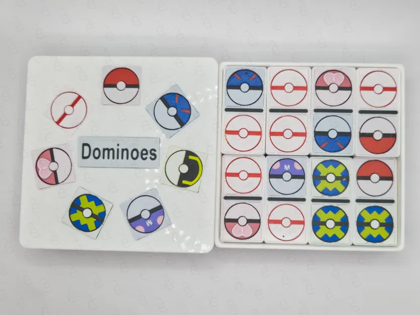 Bộ cờ Domino Pokeball "Double 6" - Image 2