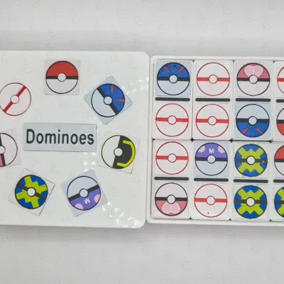 Bộ cờ Domino Pokeball "Double 6"