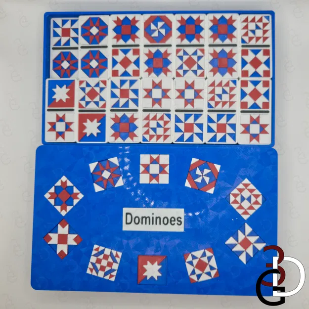 Bộ cờ Domino Quilt Block "Double 9" - Image 1